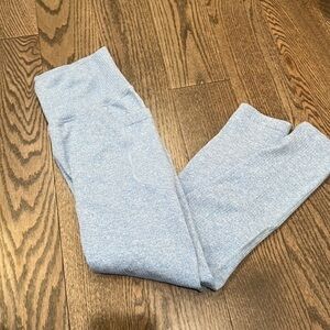 Mono b ribbed high waist legging with pocket NWOT size large light baby blue